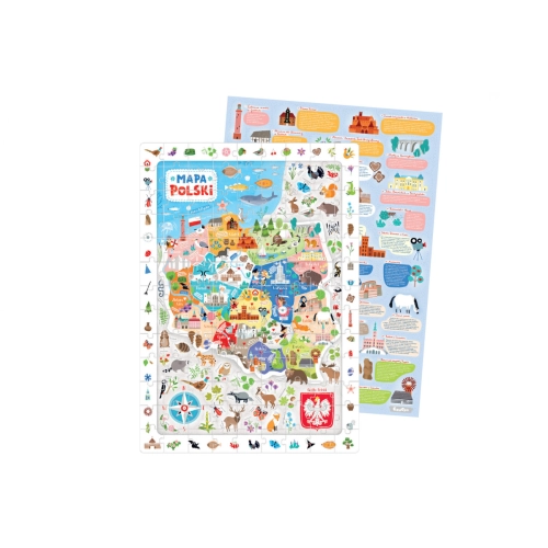 CzuCzu Puzzle obserwacyjne mapa Polski 0968