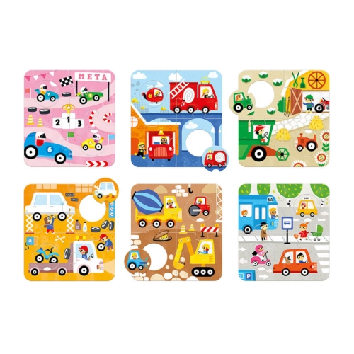 CzuCzu Układanki z dziurką pojazdy 2+ 1699