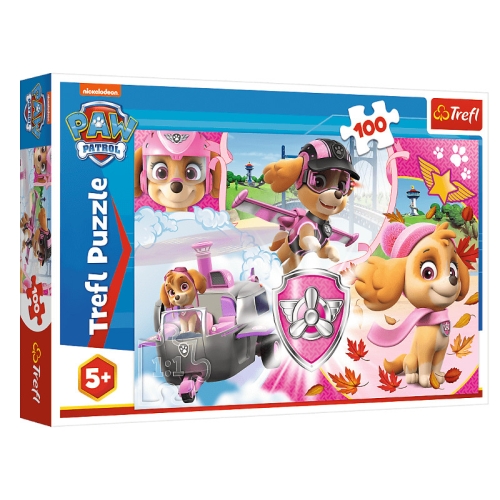 Trefl Puzzle 100el Skye w Akcji.