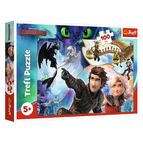Trefl Puzzle 100el W Krainie Smoków.