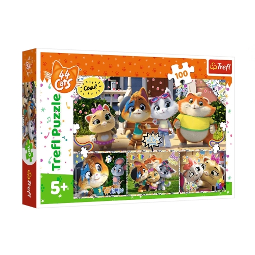 Trefl Puzzle 100el Zgrana ekipa przyjaciół 44 Koty 16442