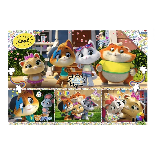 Trefl Puzzle 100el Zgrana ekipa przyjaciół 44 Koty 16442