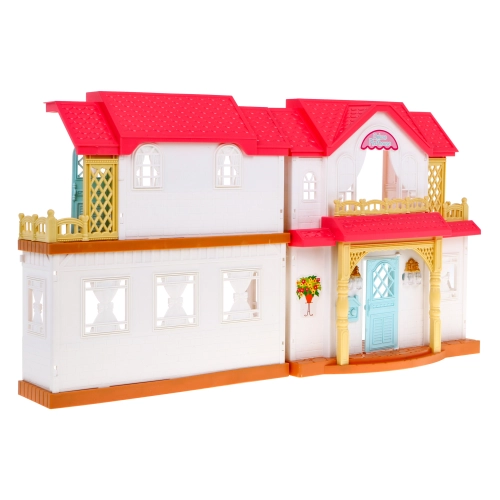 Interaktywny rozkładany domek z figurkami Zabawa w dom 4 pokoje 16838