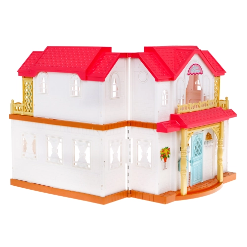 Interaktywny rozkładany domek z figurkami Zabawa w dom 4 pokoje 16838