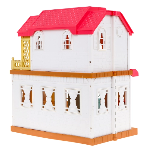 Interaktywny rozkładany domek z figurkami Zabawa w dom 4 pokoje 16838