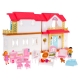 Interaktywny rozkładany domek z figurkami Zabawa w dom 4 pokoje 16838