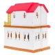 Interaktywny rozkładany domek z figurkami Zabawa w dom 4 pokoje 16838
