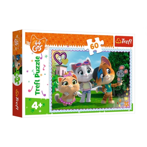 Trefl Puzzle 60el Zabawy w gronie przyjaciół 44 Koty 17378