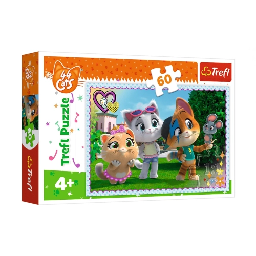 Trefl Puzzle 60el Zabawy w gronie przyjaciół 44 Koty 17378