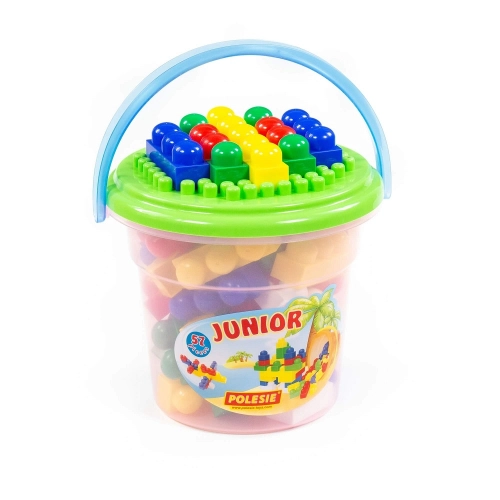 plastikowe klocki wader w wiaderku