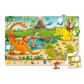 Maxi puzzle 24el. Dinozaury z dziurką Gra Logiczna GRANNA 00441