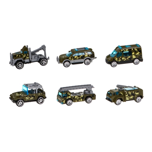 Samolot wojskowy 2w1 Parking + 6 pojazdów resoraków 1909D6