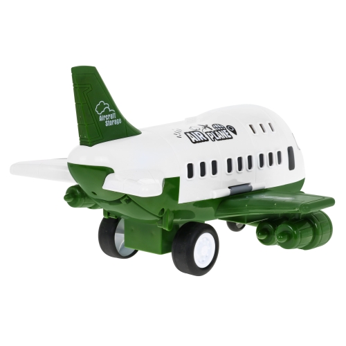 Samolot wojskowy 2w1 Parking + 6 pojazdów resoraków 1909D6