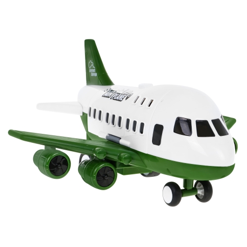 Samolot wojskowy 2w1 Parking + 6 pojazdów resoraków 1909D6