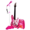 Gitara Elektryczna ze Wzmacniaczem Mikrofon HK-8010D  różowa