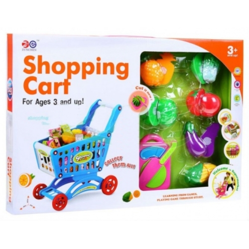 Zestaw 2w1 KOSZYK na zakupy z akcesoriami - Zielony