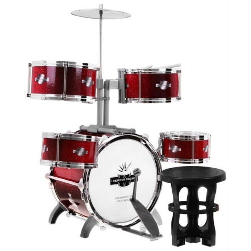 Duża Perkusja 5 bębnowa ze stołeczkiem 9008E-1