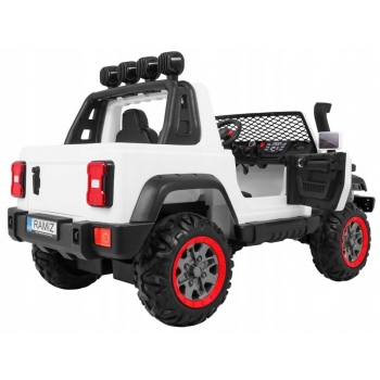 Duży Dwuosobowy Jeep AllRoad Na Akumulator 4x4 Biały A023