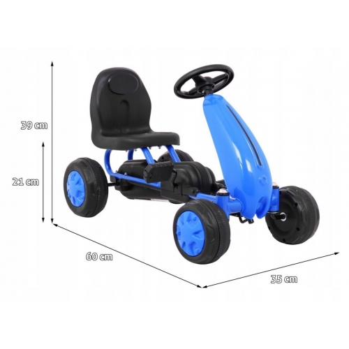 Gokart dla Najmłodszych niebieski B001