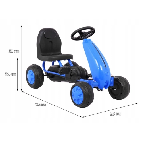 Gokart dla Najmłodszych niebieski B001