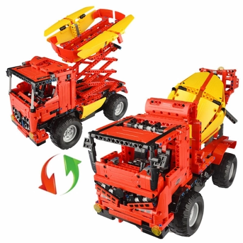 Klocki CADA 2w1  Betoniarka Podnośnik  814 el Zdalnie sterowany