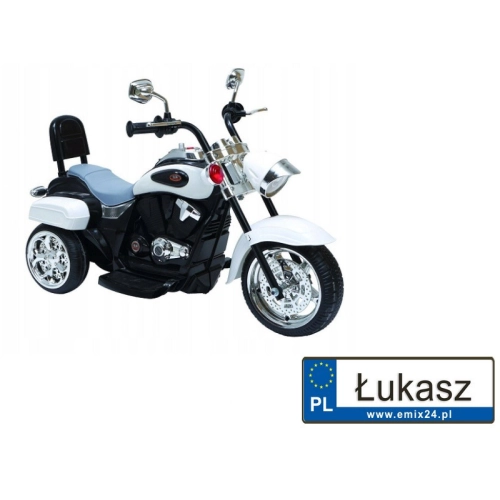 Motorek Chopper dla dzieci Harley Biały TR1501