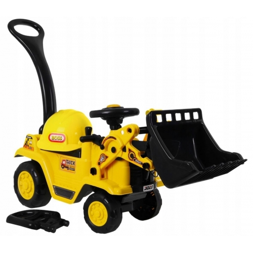 Jeździk Koparka z kaskiem pchaczyk