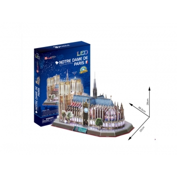 Puzzle 3D LED Katedra Notre Dame