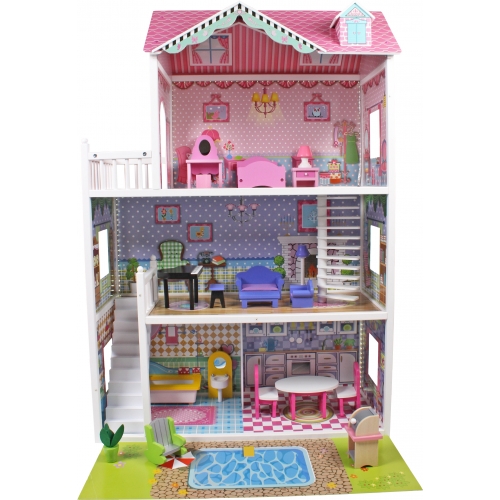 Drewniany domek dla lalek 124 cm   (2179 ) U