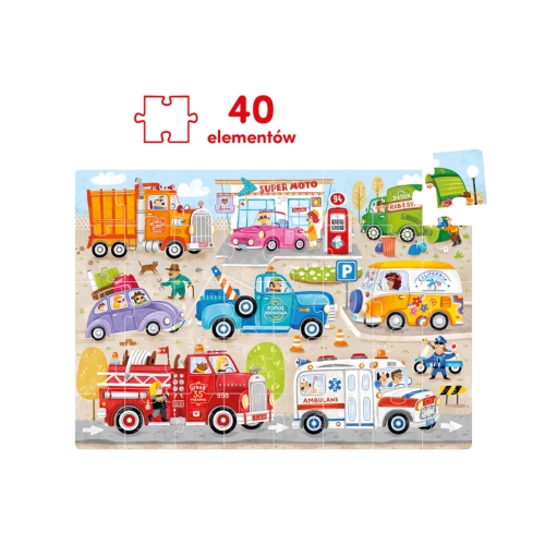 CzuCzu Moto Puzzle Auta 40el 2283