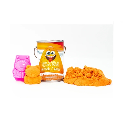 Ultra Piasek puszka 150g pomarańczowy + foremka 3D Tygrysek EP 093728