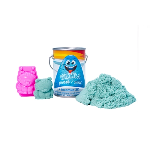 Ultra Piasek puszka 150g turkusowy + foremka 3D tygrysek EP 093797