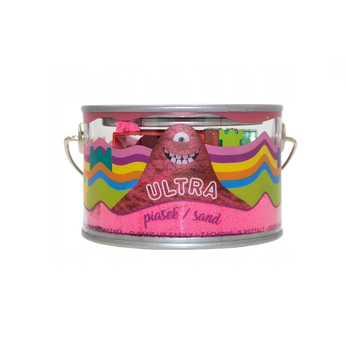 Ultra Piasek puszka 200g + 5 foremek Zwierzaki różowy EP 092431