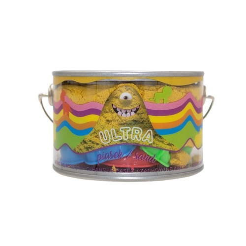 Ultra Piasek puszka 200g + 5 foremek Zwierzaki żółty EP 092479