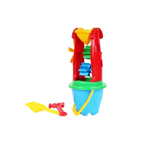 Zestaw Do Piasku 5el Wiaderko Grabki Łopatka Młyn 2742