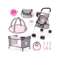 Zestaw akcesoriów dla lalek 5w1 spcerówka łóżeczko Bayer 2925
