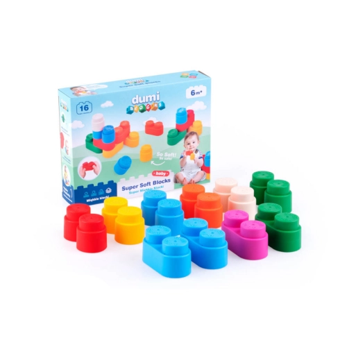 Dumi Blocks Super Miękkie Klocki 16szt. Dumel 30013