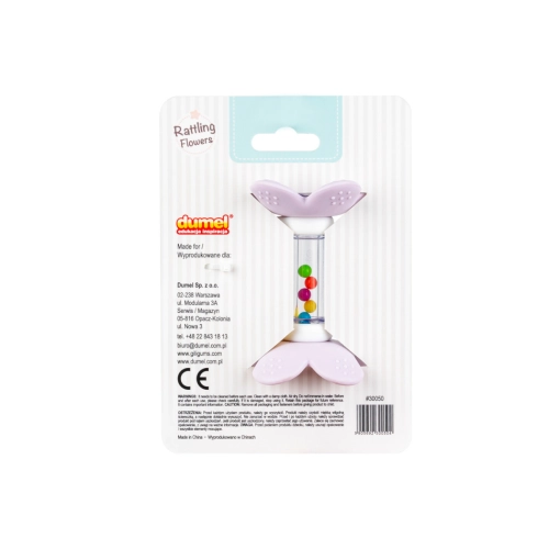 Gryzak Grzechotka Grzechoczące Kwiatki Lila GiliGums 30050