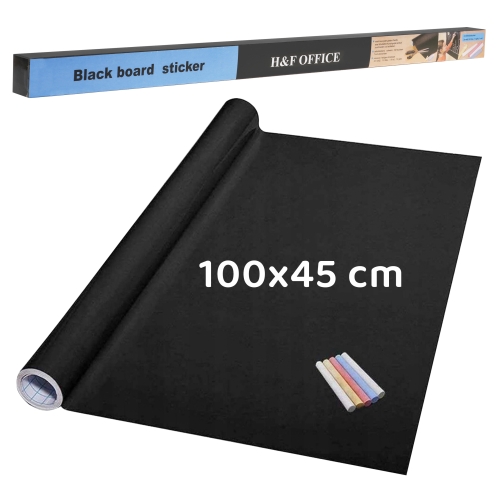 Samoprzylepna Tablica Kredowa + Elastyczna mata 100x45 cm + 5 sztuk Kredy