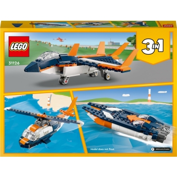 Lego Creator 3w1 Odrzutowiec naddźwiękowy 31126