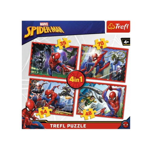 Trefl Puzzle 4w1 Spiderman