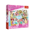 Trefl Puzzle 4w1 Radosny dzień księżniczke