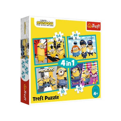 Trefl Puzzle 4w1 Wesoły Świat Minionków