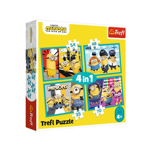Trefl Puzzle 4w1 Wesoły Świat Minionków