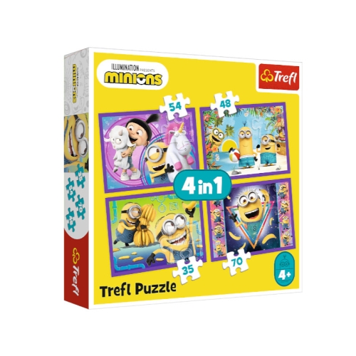 Trefl Puzzle 4w1 W Świecie Minionków