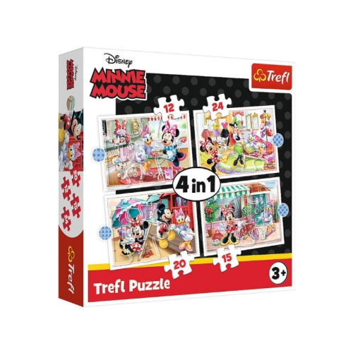 Trefl Puzzle 4w1 Minnie Z Przyjaciółmi 34355