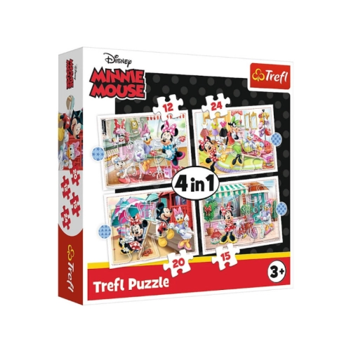 Trefl Puzzle 4w1 Minnie Z Przyjaciółmi 34355