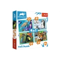 Trefl Puzzle 4w1 Tajemniczy świat zwierząt 34382