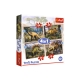 Trefl Puzzle 4w1 Ciekawe dinozaury 34383