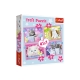 Trefl Puzzle 4w1 Zabawne kotki 34396